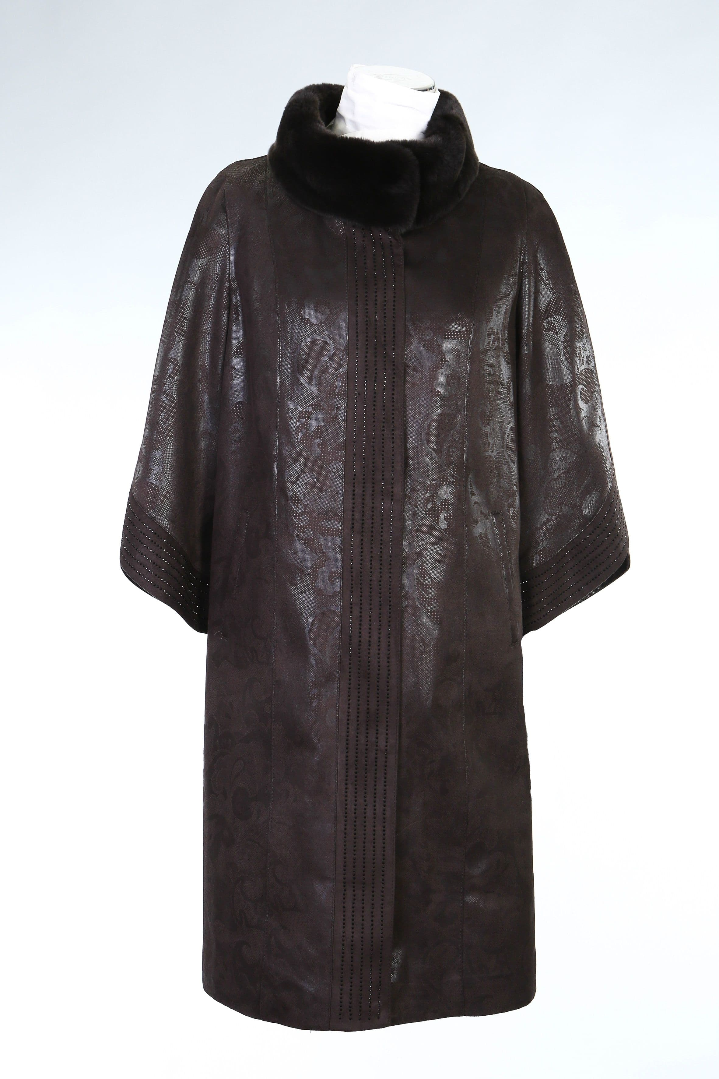 Плащ женский из экокожи арт. J14001